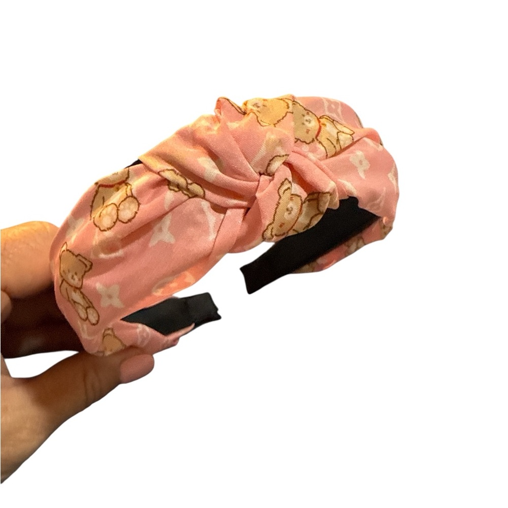 Pink Bear Headband